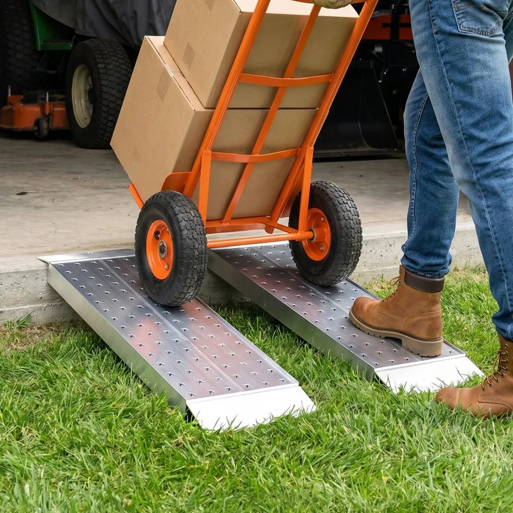 VEVOR Aluminum Trailer Ramps, 2PCS 39 x 12 in, Heavy-Duty ATV Ramp Set with Anti-Slip Plates, 3000LBS Combined Capacity Loading Ramps for Motorcycles, Lawn Mowers, Farm Tractors, Carts
