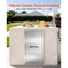 VEVOR Outdoor Kitchen Trash Drawer, 19"W x 25"H x 14"D, Waste Bin Included, for BBQ Island Storage, Patio Bars and Grill Station, with Handle, Built-In BBQ Island Drawers Organize Cookware Accessories