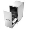 VEVOR Outdoor Kitchen Trash Drawer, 27"W x 19"H x 14"D, Bin Not Included, for BBQ Island Storage, Patio Bars and Grill Station, with Handle, Built-In BBQ Island Drawers Organize Cookware Accessories