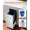 VEVOR Outdoor Kitchen Trash Drawer, 13.54"W x 19.61"D x 25.79"H Interior Storage, Multi-Purpose Outdoor Kitchen Drawers Stainless Steel, 55 lbs Max Capacity per Tier, for Outdoors BBQ Island Kitchens