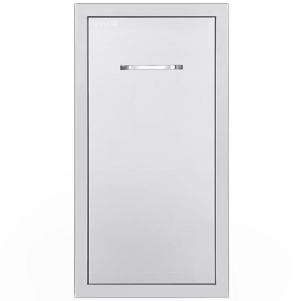 VEVOR Outdoor Kitchen Trash Drawer, 13.54"W x 19.61"D x 25.79"H Interior Storage, Multi-Purpose Outdoor Kitchen Drawers Stainless Steel, 55 lbs Max Capacity per Tier, for Outdoors BBQ Island Kitchens