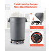 VEVOR Trash Can Dolly, Fit 20, 32, 44, 55 Gallon Containers, 2 Packs Round Trash Can Roller Base with 4 Lockable Wheels, 500lbs Heavy Duty Barrel Dolly, Multi-Functional Rolling Dolly Cart