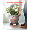 VEVOR Trash Can Dolly with 4 Lockable Wheels, 440lbs Weight Capacity, 2 Packs Round Trash Can Roller Base, 15-22.8 in Adjustable, Heavy Duty Plant Caddy, Multi-Functional Rolling Dolly Cart, Black