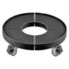 VEVOR Trash Can Dolly with 4 Lockable Wheels, 440lbs Weight Capacity, Round Trash Can Roller Base, 15-22.8 in Adjustable, Heavy Duty Drum Dolly Plant Caddy, Multi-Functional Rolling Dolly Cart, Black