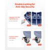 VEVOR Trash Can Dolly with 4 Lockable Wheels, 440lbs Weight Capacity, Round Trash Can Roller Base, 15-22.8 in Adjustable, Heavy Duty Drum Dolly Plant Caddy, Multi-Functional Rolling Dolly Cart, Blue
