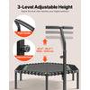 VEVOR 54.5 Inch Mini Trampoline, 450 lbs Max Load Fitness Rebounder, Stable & Quiet Small Trampoline with 3 Levels Height Adjustable & Foam Handle, Exercise Rebounder for Adults Indoor/Garden Workout