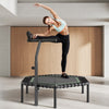 VEVOR 54.5 Inch Mini Trampoline, 450 lbs Max Load Fitness Rebounder, Stable & Quiet Small Trampoline with 3 Levels Height Adjustable & Foam Handle, Exercise Rebounder for Adults Indoor/Garden Workout