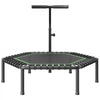 VEVOR 54.5 Inch Mini Trampoline, 450 lbs Max Load Fitness Rebounder, Stable & Quiet Small Trampoline with 3 Levels Height Adjustable & Foam Handle, Exercise Rebounder for Adults Indoor/Garden Workout