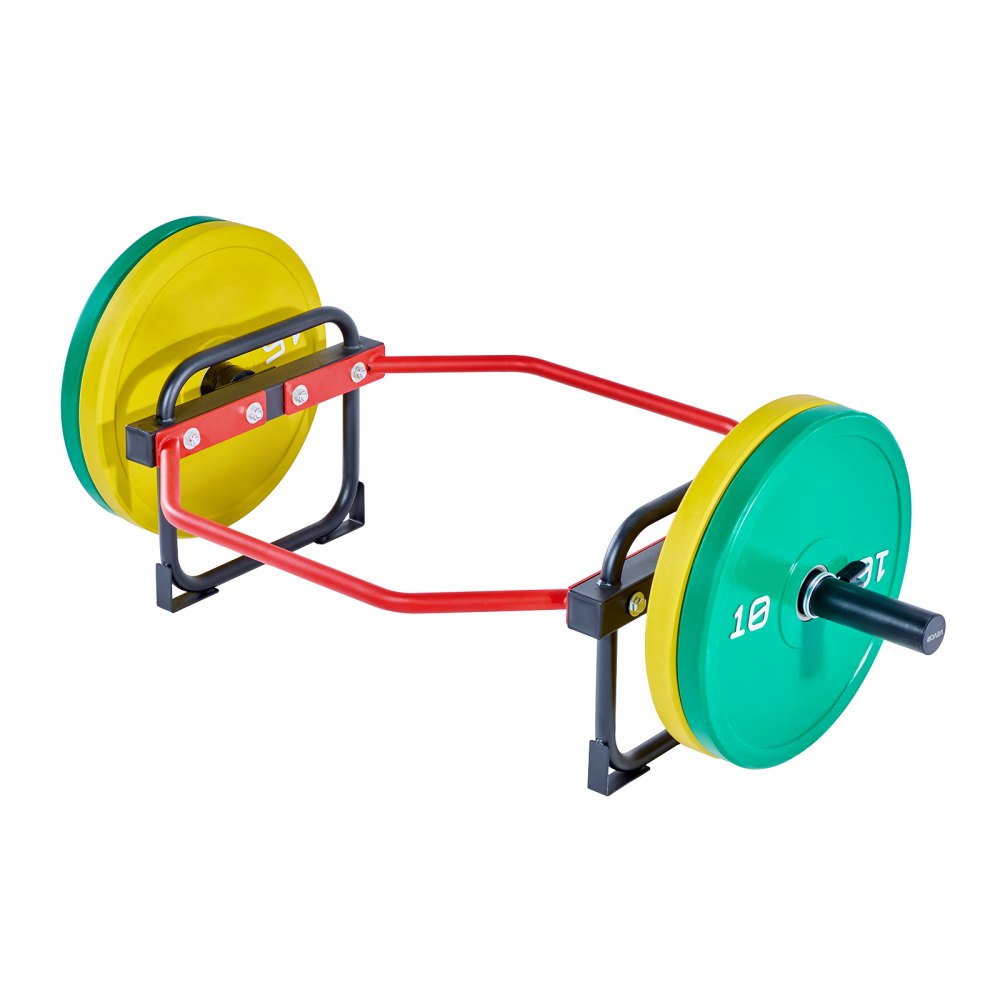 VEVOR Trap Bar Hex Bar, 2-Inch Hex Barbell, 500 LBS Capacity Shrug Bars, Weightlifting and Strength Training Equipment, Home Gym for Squats, Deadlifts, Shoulder Presses, Red