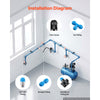 VEVOR Air Compressor Line Piping Kit, Total 90FT x 0.68" (24 x 3.77 FT), Aluminum Compressed Air Tubing System, High Pressure Resistant, Leak-Proof & Easy-to-Install for Garages Workshops