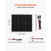 VEVOR 50W 12V Solar Battery Charger Maintainer, Mono Solar Panel Trickle Battery Charger with Upgraded MPPT Controller, IP65 Waterproof for Car Boat RV Trailer Flat Rooftop (Bracket Not Included)