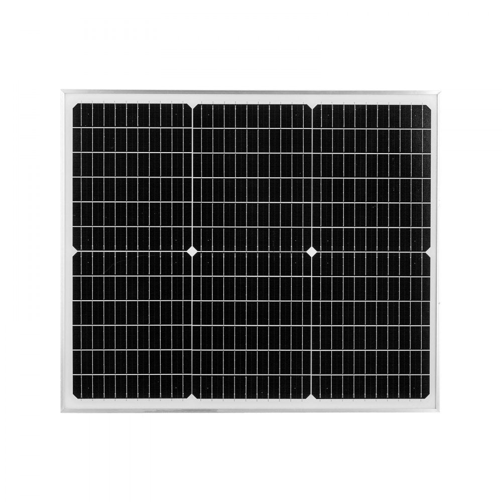 VEVOR 50W 12V Solar Battery Charger Maintainer, Mono Solar Panel Trickle Battery Charger with Upgraded MPPT Controller, IP65 Waterproof for Car Boat RV Trailer Flat Rooftop (Bracket Not Included)