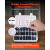 VEVOR 280 Pcs Bolts and Nuts Assortment Kit, Metric Machine Screws and Flat Washers, Alloy Steel M6/M8/M10 Multiple Size, for Furniture / Equipment Assembly, Vehicle Grade 10.9 Black, with Case