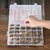 VEVOR 906 Pcs Bolts and Nuts Assortment Kit, Metric Machine Screws and Flat Washers, Alloy Steel M4/M5/M6/M8 Multiple Size, for Equipment Assembly, Vehicle Grade 8.8 Gold-Plated Galvanized