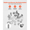VEVOR 720 Pcs Bolts and Nuts Assortment Kit, Imperial Machine Screws and Flat Washers, Stainless Steel 6-32,8-32,10-24,1/4-20, for Furniture /Equipment/Vehicle Assembly, Silver