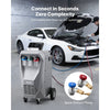 VEVOR Fully Automatic Refrigerant Recovery Machine for R134a, ≥98.5% Accuracy, 10.1-Inch Touch Screen, AC Recovery, Vacuum, Recharging and Flushing for Standard & High Voltage Automotive A/C Systems