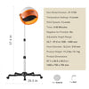 VEVOR Salon-Grade Hair Dryer, 1875W Powerful Stand Dryer, Adjustable Timer & 3 Heat/Speed Options, Mobile Base with Wheels for Salon & Home Use