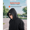 VEVOR Men Pullover Hoodie, Small Size, Fleece Long Sleeve Comfy Casual Basic Pullover Hooded Sweatshirt, Warm & Skin-friendly, Practical & Trendy, Black Hoodie with Large Pocket for Fall & Winter
