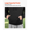 VEVOR Men Pullover Hoodie, Small Size, Fleece Long Sleeve Comfy Casual Basic Pullover Hooded Sweatshirt, Warm & Skin-friendly, Practical & Trendy, Black Hoodie with Large Pocket for Fall & Winter
