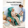 VEVOR 4-Position Geri Reclining Chair 500LBS Capacity Geri Chair Recliner, 4-Wheel Medical Recliner Chairs with Trendelenburg, Soft Padded Seat & Trays for Hospitals, Clinics, Geriatric Home Care