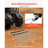 VEVOR Drag Harrow, 4 x 5 ft Chain Harrow - Made from Q235 Steel, UTV Tractor Attachments for Landscape Leveling or Sod Prepping, Durable Harrow Rake for Gravel Driveway, Farm Field Garden Black