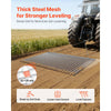 VEVOR Drag Harrow, 6 x 3 ft, High-Efficiency Chain Harrow Rake, ATVs UTVs Tractors Attachments, Durable Galvanized Steel Mesh Drag Mat with Towing Chain, for Gravel Driveway Ruts Farm Field Leveling
