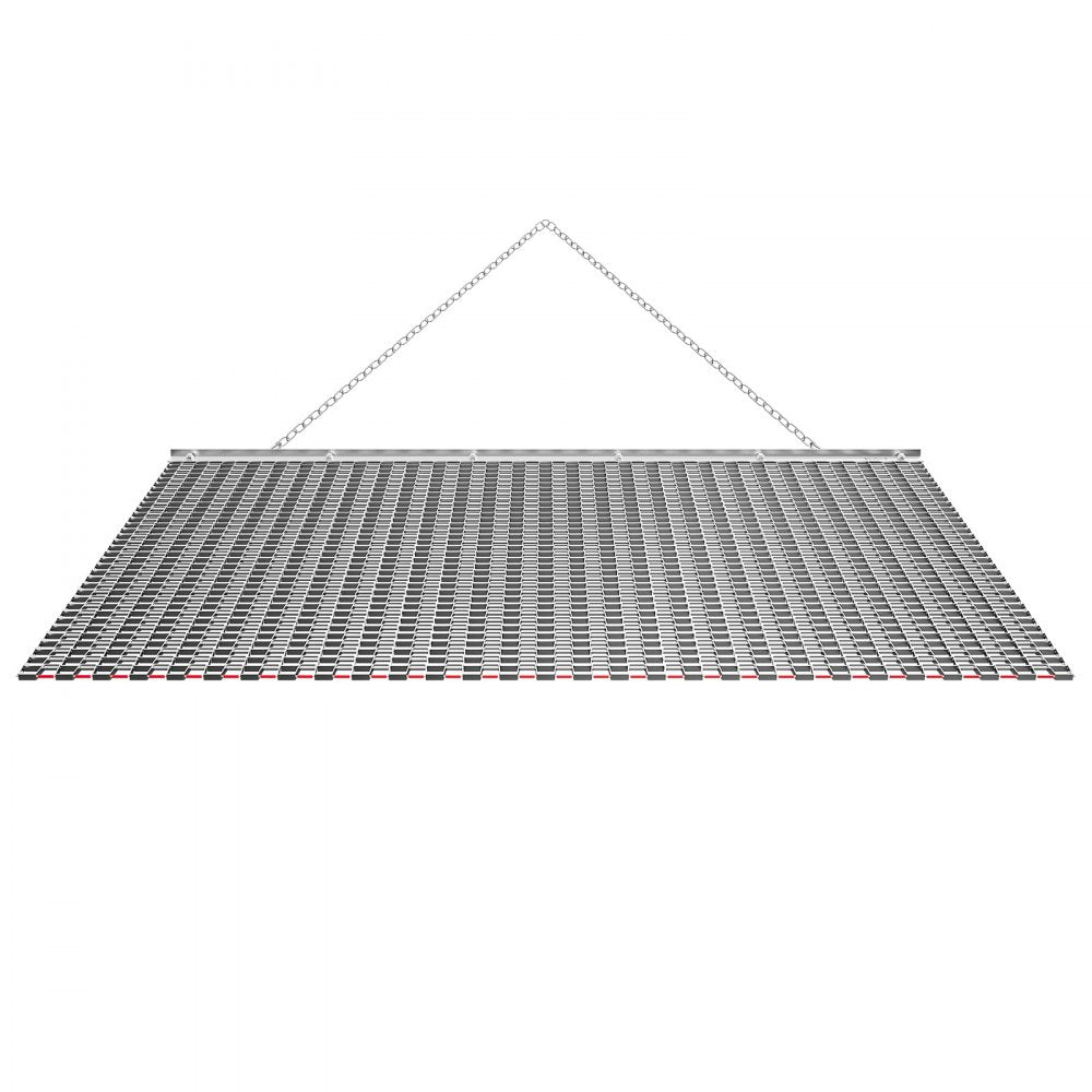VEVOR Drag Harrow, 6 x 3 ft, High-Efficiency Chain Harrow Rake, ATVs UTVs Tractors Attachments, Durable Galvanized Steel Mesh Drag Mat with Towing Chain, for Gravel Driveway Ruts Farm Field Leveling