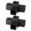 VEVOR Pergola Bracket Kit 4''x4''(Inner Size 3.6x3.6), 2pcs 4-Way Heavy Duty Corner Bracket Woodworks DIY Post Base Kit, Easy Installation Wooden Beams for Gazebos, Patio Pergolas, Log Cabin Outdoor