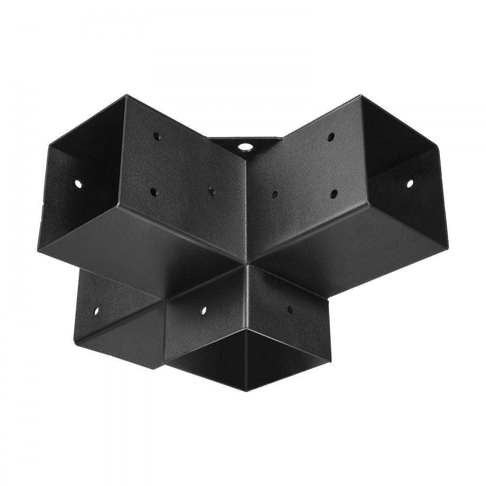 VEVOR Pergola Kit, 4x4 Inch Pergola Brackets for 3.5x3.5 Inch Wood Beams in Actual Dimension, 3-Way (4 Pcs) and 4-Way (2 Pcs) Gazebo Brackets with 6 Post Bases, for Outdoor Pergolas, Gazebos, Sheds