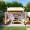 VEVOR Pergola Kit, 4x4 Inch Pointed-Roof Pergola Brackets for 3.5x3.5 In Lumbers in Actual Size, 3-Way / 4-Way Gazebo Bracket with Post Bases & Ridge Brackets for Outdoor Pergolas Gazebo Shed, 14 Pcs
