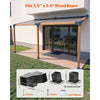 VEVOR Pergola Kit, 4x4 Inch 4-Way Slanted Bracket for 3.5x3.5 Inch Wood Beams in Actual Size, Carbon Steel Pergola Bracket with Post Base and Wall Mount Base, for Outdoor Pergolas, Gazebos, Sheds