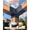 VEVOR Pergola Kit, 4x4 Inch 3-Way Slanted Brackets for 3.5x3.5 Inch Wood Beams in Actual Size, 2-Pack Pergola Brackets with 2 Post Bases and 2 Wall Mount Bases, for Outdoor Pergolas, Gazebos, Sheds