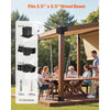 VEVOR Pergola Kit, 4x4 Inch 3-Way Slanted Bracket for 3.5x3.5 Inch Wood Beams in Actual Size, Carbon Steel Pergola Bracket with Screws and Post Bases, for Outdoor Wood Pergolas, Gazebos, Sheds, 8 Pcs
