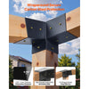 VEVOR Pergola Kit, 4x4 Inch 3-Way Slanted Bracket for 3.5x3.5 Inch Wood Beams in Actual Size, Carbon Steel Pergola Bracket with Screws and Post Bases, for Outdoor Wood Pergolas, Gazebos, Sheds, 8 Pcs