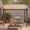 VEVOR Pergola Kit, 4x4 Inch 3-Way Slanted Bracket for 3.5x3.5 Inch Wood Beams in Actual Size, Carbon Steel Pergola Bracket with Screws and Post Bases, for Outdoor Wood Pergolas, Gazebos, Sheds, 8 Pcs