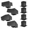 VEVOR Pergola Kit, 4x4 Inch 3-Way Slanted Bracket for 3.5x3.5 Inch Wood Beams in Actual Size, Carbon Steel Pergola Bracket with Screws and Post Bases, for Outdoor Wood Pergolas, Gazebos, Sheds, 8 Pcs