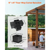 VEVOR Pergola Bracket Kit, 6x6 Inch (Inner Size 5.5x5.5), 2 Pcs 4-Way Heavy Duty Corner Bracket Woodworks DIY Post Base Kit, Easy Installation Wooden Beams for Gazebos, Patio Pergolas, Log Cabin