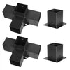 VEVOR Pergola Bracket Kit 4''x4''(Inner Size 3.6x3.6), 4pcs 4-Way Heavy Duty Corner Bracket Woodworks DIY Post Base Kit, Easy Installation Wooden Beams for Gazebos, Patio Pergolas, Log Cabin Outdoor