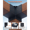 VEVOR Pergola Bracket Kit, 4x4 Inch (Inner Size 3.5x3.5), 4 Pcs 3-Way Heavy Duty Corner Bracket Woodworks DIY Post Base Kit, Easy Installation Wooden Beams for Gazebos, Patio Pergolas, Log Cabin