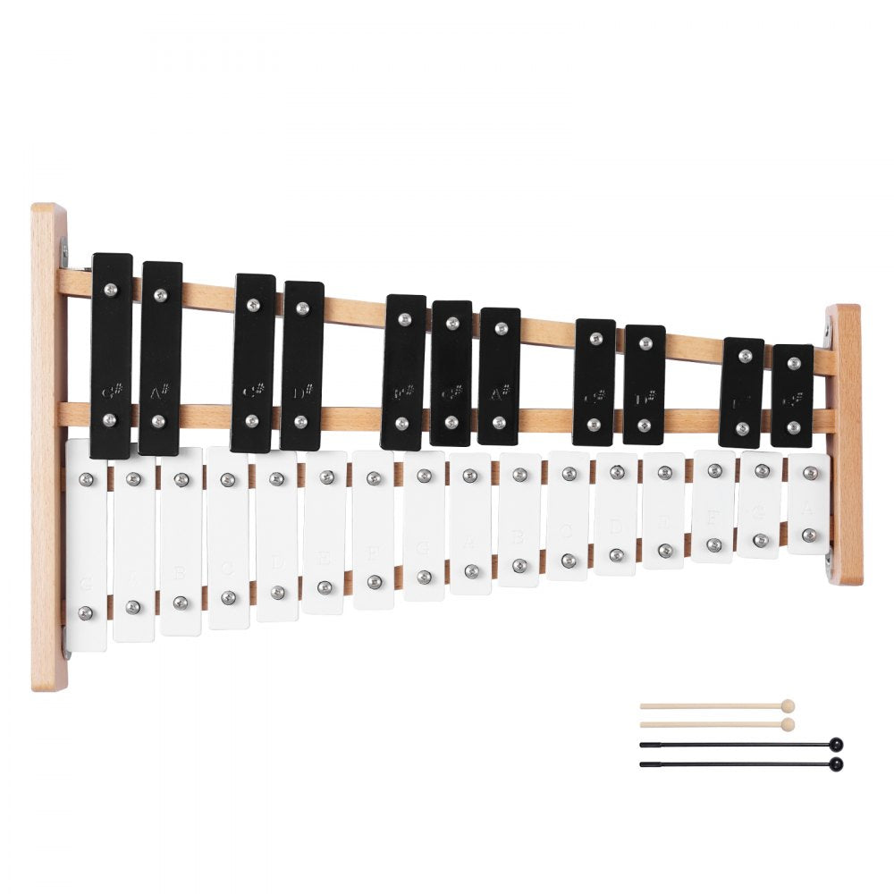 VEVOR Glockenspiel Xylophone, 27 Notes, Professional Xylophone Percussion Instrument, with Metal Keys, Includes 4 Mallets, Carrying Bag, Beginner Musical Instrument for Adults and Kids Music Teaching