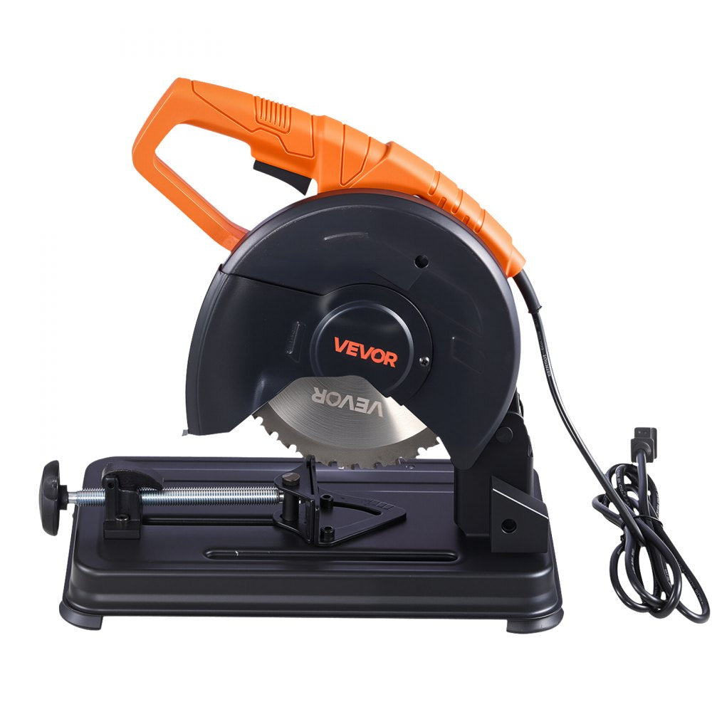 VEVOR Chop Saw 7-1/4 in Stainless Steel Cold Cut Blade 1200W Powerful Motor, for Metal Square and Flat Tubes, I-Shaped Steels, 4000 r/min Speed, 0-45° Adjustable Cutting Angle, Metal Cutting Chop Saw