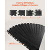 VEVOR Male Garage Floors Transition Edge Kit, 12 Edges and 4 Corners, Sturdy PVC Interlocking Modular Garage Floor Edging Slip-resistant, Compatible Only with VEVOR 4-Sided Interlocking Mats, Black