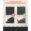 VEVOR Female Garage Floors Transition Edge Kit, 15 PCS Sturdy PP Interlocking Modular Garage Floor Edging Slip-resistant, Easy Assembly Compatible Only With VEVOR Upgraded 6-Lock Garage Mats, Black