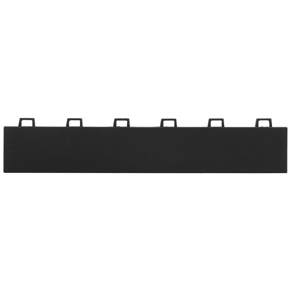 VEVOR Female Garage Floors Transition Edge Kit, 15 PCS Sturdy PP Interlocking Modular Garage Floor Edging Slip-resistant, Easy Assembly Compatible Only With VEVOR Upgraded 6-Lock Garage Mats, Black