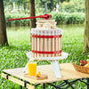 VEVOR Fruit Wine Press, 2.98 Gal/11.3L, Solid Wood Basket with 6 Blocks, Manual Juice Maker, Cider Apple Grape Tincture Vegetables Honey Olive Oil Making Press with Pole Handle Bar for Kitchen, Home