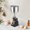 VEVOR Manual Paste Liquid Filling Machine, 5-100ml Bottle Filler, Adjustable Bottle Filling Machine, Stainless Steel Liquid Filler with Hopper for Milk Water Juice Essential Oil Shampoo Cosmetic Honey