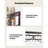 VEVOR Kitchen Bakers Rack, 23.6 inch Width Bakers Rack, Kitchen Stand with X-Shaped Support Bar, 12 S-Shaped Hooks, Double-Layer Top Shelf, Coffee Bar Stand for Dishes & Bowls, Spice Bottles