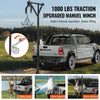 VEVOR Truck Hitch Game Hunting Hoist, 600 lbs Load Capacity, Hitch Mounted Deer Hoist with Winch Lift Gambrel Set, 2" Hitch Receiver, Foot Base, Adjustable Height & 360 Degrees Swivel, Carbon Steel