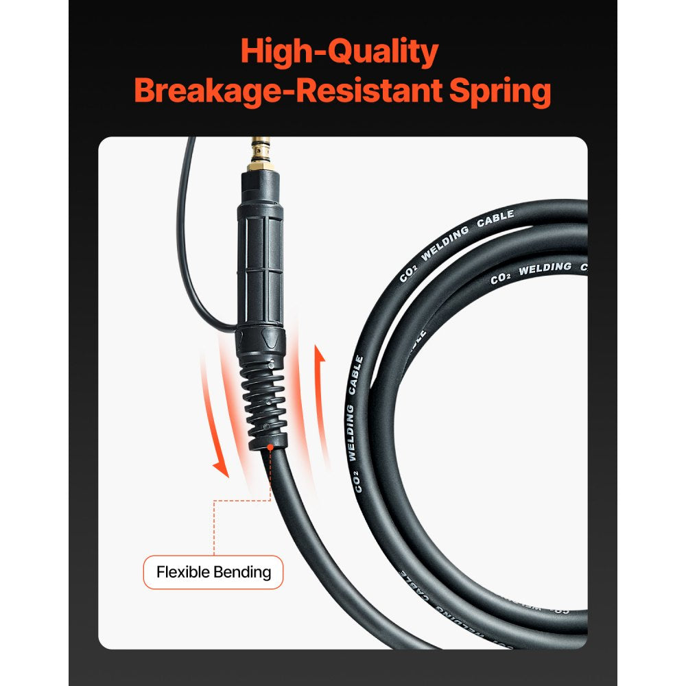 VEVOR 100Amp Spool Gun with 10FT Cable, Compatible with Hobart Handler 210 MVP Mig Welders, Suitable for 0.023", 0.030" and 0.035" Flux Core/Solid/Aluminum Welding Wires