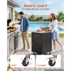 VEVOR Outdoor Prep Cabinet, 20"W x 37"H x 23"D, 304 Stainless Steel Worktop, for BBQ Island Storage, Patio Bars and Grill Station with Handle, Built-In BBQ Island Drawers Organize Cookware Accessories